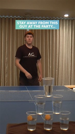 Six for six #beerpong #trickshot | People Are Awesome