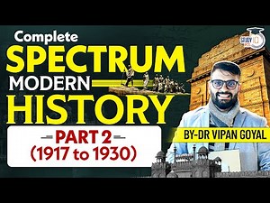 Complete Spectrum Modern Indian History Marathon (1917 to 1930) By Dr Vipan Goyal | StudyIQ PCS #2