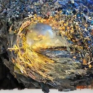 tdeininger’s work staying true to his illusory style of ‘reusing junk’ to create a masterpiece, where often a works composition is irremarkable until it is examined closely. | I love Cannabis