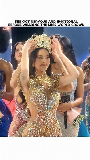 She Got Nervous After Wearing The Miss World Crown 👑 #MissWorld #MissWorldCrown #MissWorldWinner