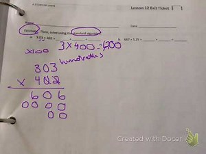 Module 2 lessons 11 and 12 exit ticket