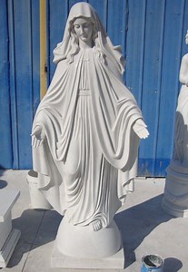 [Hot Item] Custom Life Size White Marble Lady Mother Mary Statue Religious Maria Sculpture Marble Virgin Mary Statue (SYMS-017)