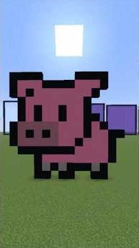 Building a PIG in Minecraft Pixel Art #shorts #minecraft