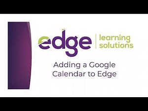Adding a Google calendar to Edge
