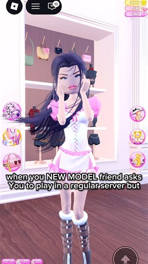 Sry I’D NEVER GO TO REGULAR SERVER😤#roblox #dresstoimpress #dtiroblox #dti #dtioutfits #shorts #fyp