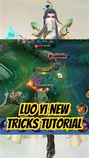 Luo Yi New Tricks Tutorial #moba5v5pippin #mobalegends5v5 #moba5v5english #shorts #luoyi #tutorial