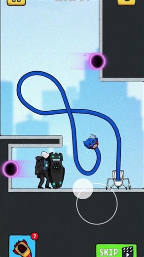 blue skibidi attack cctvman with Shield by portal #skibiditoilet #skibidibopyesyesyes