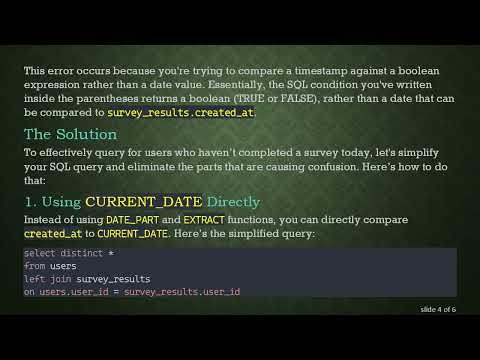How to Retrieve Users Who Haven't Completed a Survey Today in PostgreSQL