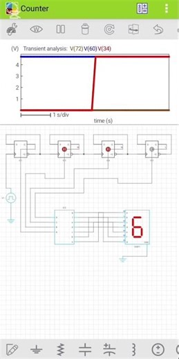4 bit ripple counter #shorts #circuit #counters#eletronics#electrical#flipflip