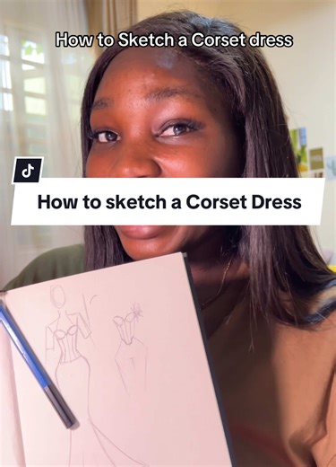 How to Sketch a Corset Dress Tutorial