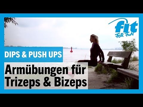 Armübungen: Dips und Push-Ups für Trizeps/Bizeps 💪