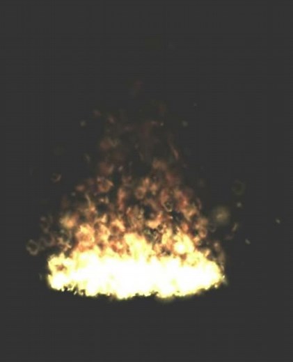 Fire simulation with 2000 particles on the CPU with GL_ONE