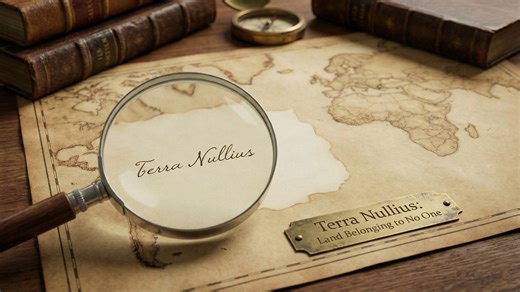 What is a “terra nullius” on the map?