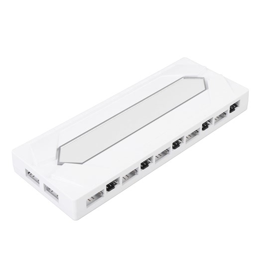 ARGB PWM Fan Hub, Addressable 5V 3PIN RGB Computer PC Case Fan Hub with Magnetic Base, 1 to 10 Serial ATA Power Port CPU Fans Splitter - Walmart.ca