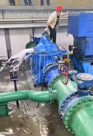 Replacing impellers #impeller #machine #machinery #replacement #factory #factory