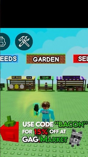 Use code “Bacon” When buying Items off GAG.Market #GAG.Market