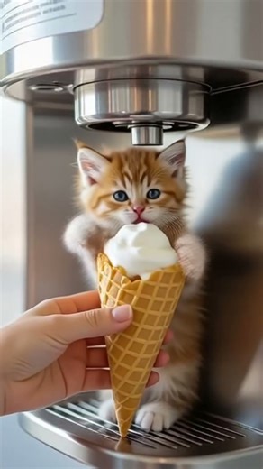 When Ice Cream Turns Into a Kitten 🍦🐱 | Surreal Cute Video