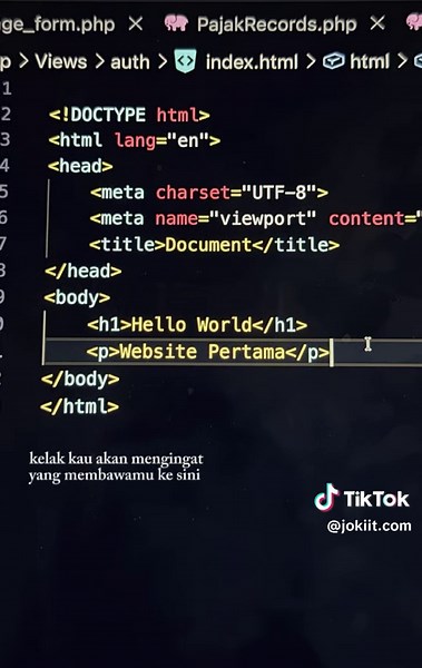 Helloworld: teknik informatika mahasiswa coding anak IT