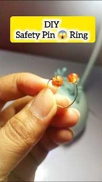 🧷=💍😱 DIY Homemade Ring| how to make ring at home| homemade cute ring #diyrings #shorts #rings #viral