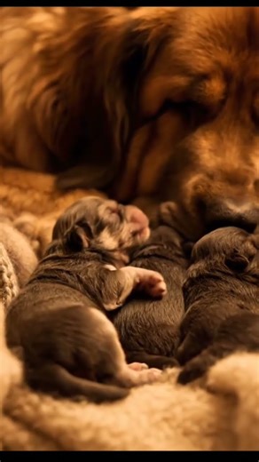 Tibetan Mastiff and babies...