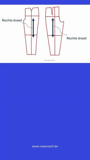 Naaicoach on Instagram: "✂️ Hoe weet je of je patroondelen goed op de stof liggen? 🧵 Een goed begin is het halve werk – en dat geldt zéker bij het knippen van je stof. Want als je patroondelen niet juist liggen, zal je kledingstuk later niet mooi vallen of zelfs helemaal scheef trekken. Gelukkig is er een handige leidraad: de draadrichting. Op elk patroonstuk zie je een rechtedraadlijn met pijltjes aan beide uiteinden. Die lijn geeft aan hoe je het patroon moet leggen ten opzichte van de stof. 