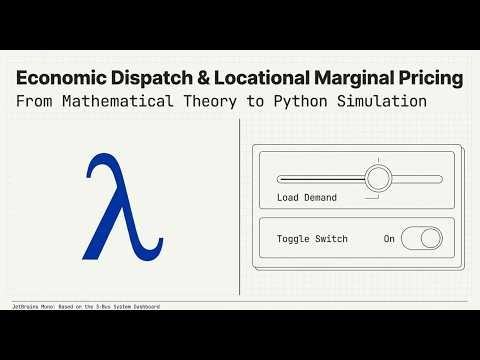 Economic Dispatch & Locational Marginal Pricing #optimization #powersystems