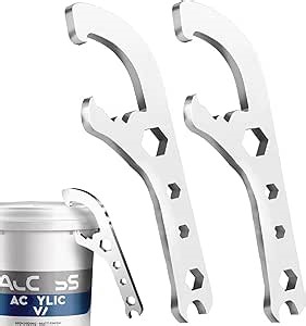 Bucket Opener Paint Can Opener Tool 5 Gallon Lid Opener Remover Wrench Manual Can Opener Spanner for Home Industrial Use Portable Multi-Size Multifunctional Adjustable Wrench 2pcs