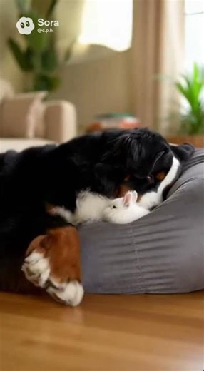 Dog Crushes Rabbit! #cute #pets