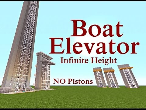 Minecraft Tutorial : Boat Elevator NO Pistons & Any Height