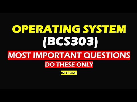 Operating System Most Important Questions | OS BCS303 Most Important Questions | Infogoal