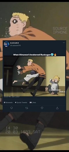 When Himawari Awakened Byakugan 🥶🔥 #boruto #naruto #himawari #animeedit