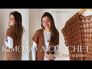 KIMONO A CROCHET [TRAMA CALADA Y FÁCIL DE TEJER] - TUTORIAL PASO A PASO | CROCHET CON KARU