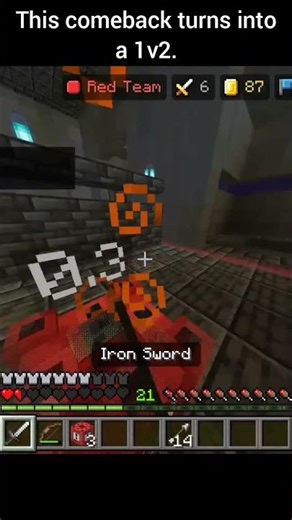 Close as hell 2v1. #minecraft #fypage #fyp #gameplay #minecraft #shortsfeed #gameplay #ctf #thehive