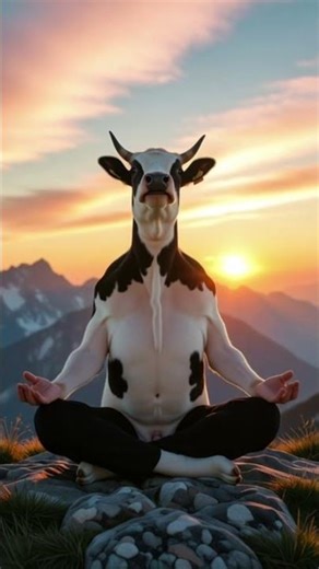 Incredible Cow Yoga in the Himalayas: A Must-See Scene!