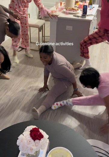 Galentine's Day No Hands Challenge Fun