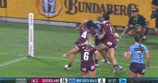 The Maroons defence is there again!