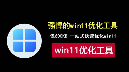 强悍的win11系统优化工具，大小仅600KB，一站式优化！