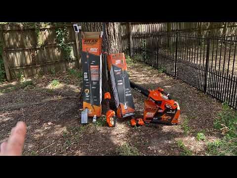 Harbor freight Atlas tool review: 80v pole saw, 80v blower and 80v string trimmer weed whacker demo