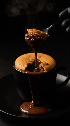 🌋Minute Molten Chocolate Lava Mug Cake! 🍫🤤