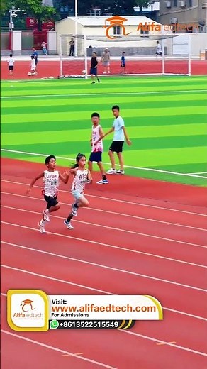 Youth Track & Field Sprint Race | Young Athletes Battle for Speed on Stadium Track