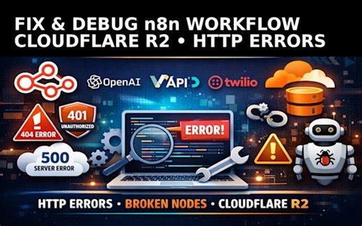 Juliakowalczyk1: I will fix debug n8n workflow api integration code nodes n8n ai video automation flow for $80 on fiverr.com