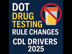 DOT Drug Testing Rule Changes for CDL Drivers in 2025