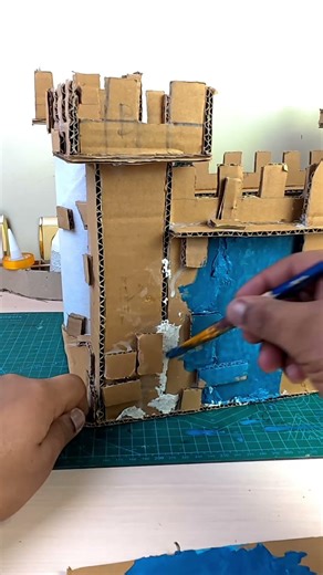 DIY Giant Castle Made Entirely from Cardboard Trash part 18 #diy #art #cardboard