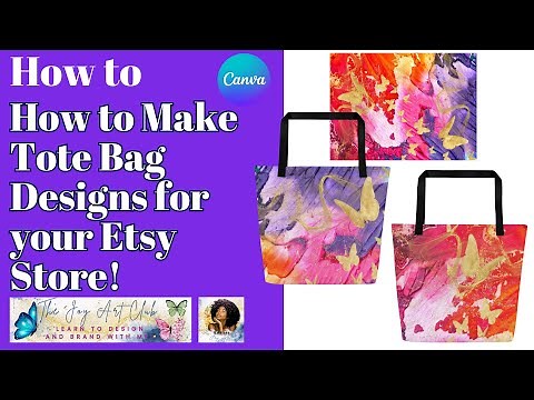 Canva Tutorial - How to make tote bag Designs with Canva #etsyshop #totebag #printful #easydesign