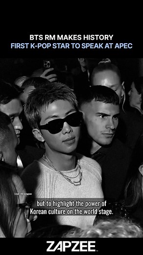 41K views · 3.3K reactions | #RM to deliver keynote speech at APEC — first K-pop artist to do so | ZAPZEE | Facebook