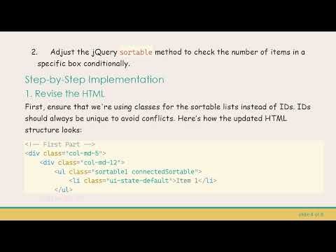 Validate If Each Box Element Contains Only One Item with jQuery sortable