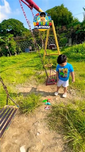 Bajedjed Playing Dinosaur Toys on the Swing 🦖🌿
