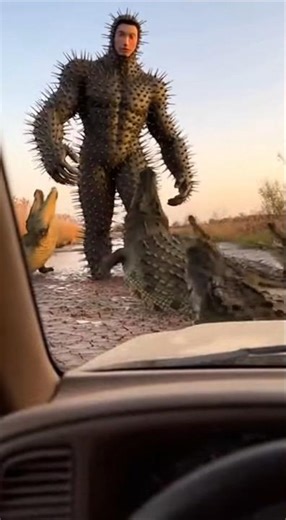 🐊 CROCODILES SWARM & CRASH VS GIANT CACTUS MAN (HUMAN BODY, CUTE FACE)
