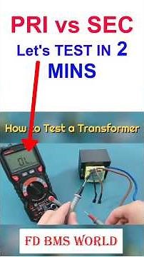 24VAC Control Transformer Primary and Secondary Winding Test