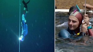 19K views · 123 reactions | French freediver Arnaud Jerald has set no less than seven deep dive world records in his career. On August 9, he set a new record when he reached a depth of 120 metres in the Bahamas. | CTV News | Facebook